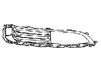 Zaślepka, kratka halogenu lewego INSIGNIA (dla świateł)